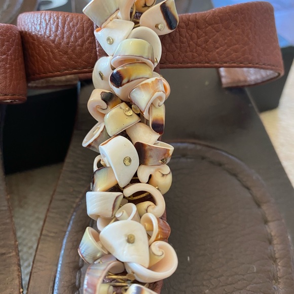 Sam Edelman Leather Sea Shell Sandal - Picture 2 of 3